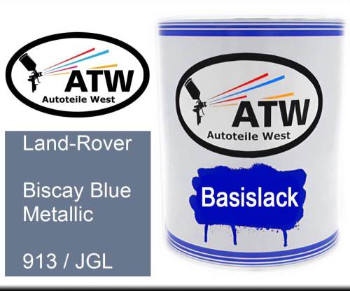 Land-Rover, Biscay Blue Metallic, 913 / JGL: 1L Lackdose, von ATW Autoteile West.